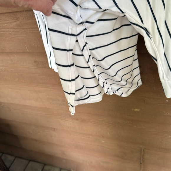 We The Free Anthropologie soft stretch white with black striped shirt size XS - Picture 6 of 7